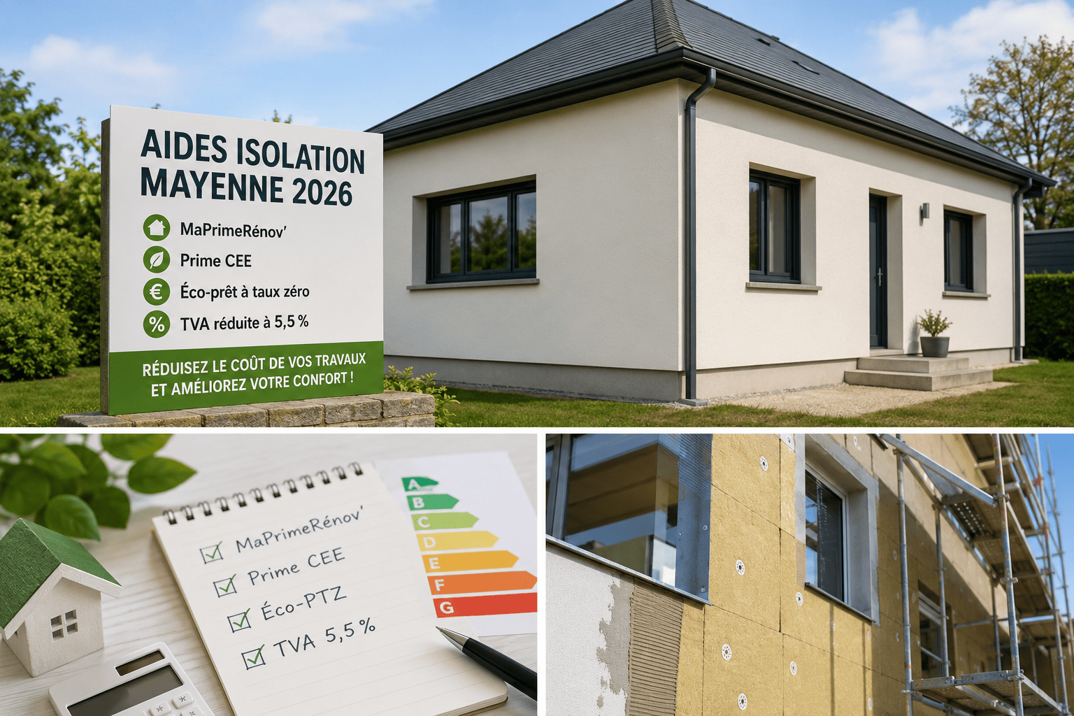 Simulation des aides financières pour travaux d’isolation en Mayenne