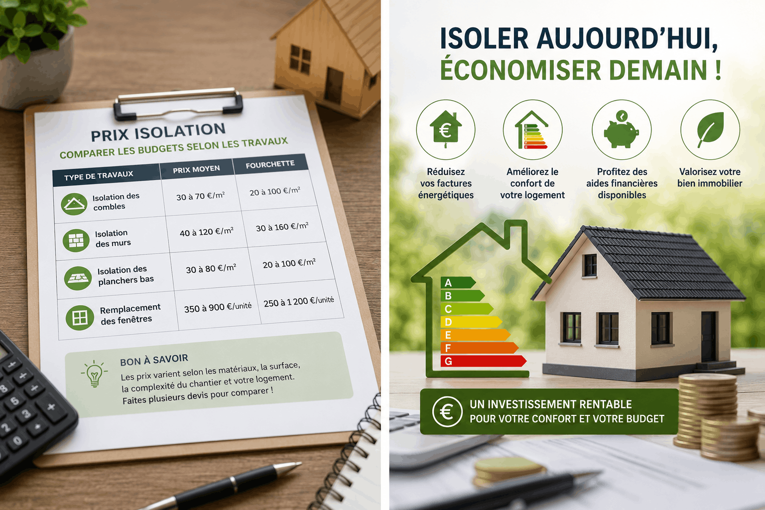 Prix isolation en Mayenne avec comparatif des budgets selon les travaux